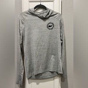 Vineyard Vines Gray Hooded Long Sleeve Shirt